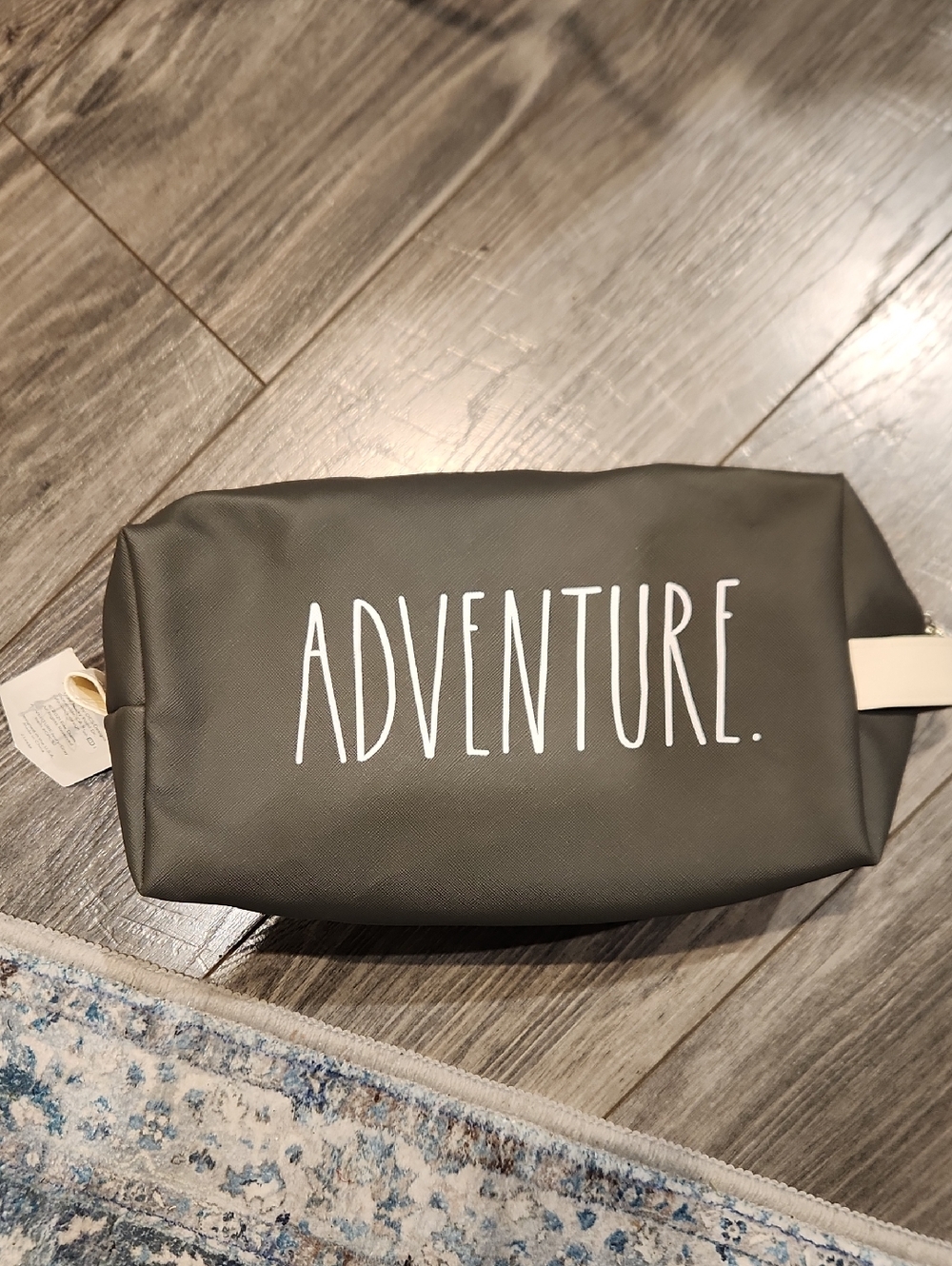NWT Rae Dunn Adventure Grey Men's Toiletry Bag 10 1/2" X 5"x 5"